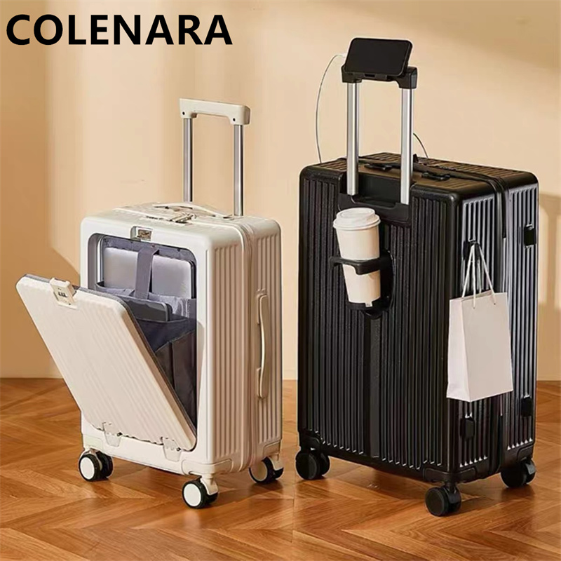 Aluminum Frame Carry On Luggage - Walizka podróżna COLENARA 20/24 cale, ABS+PC,