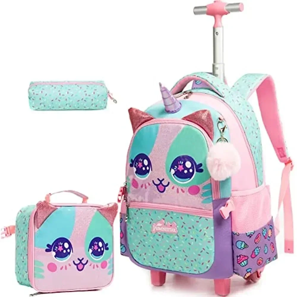Foldable Rolling Luggage Bag - 3 SZTUKI Śliczny plecak na kółkach