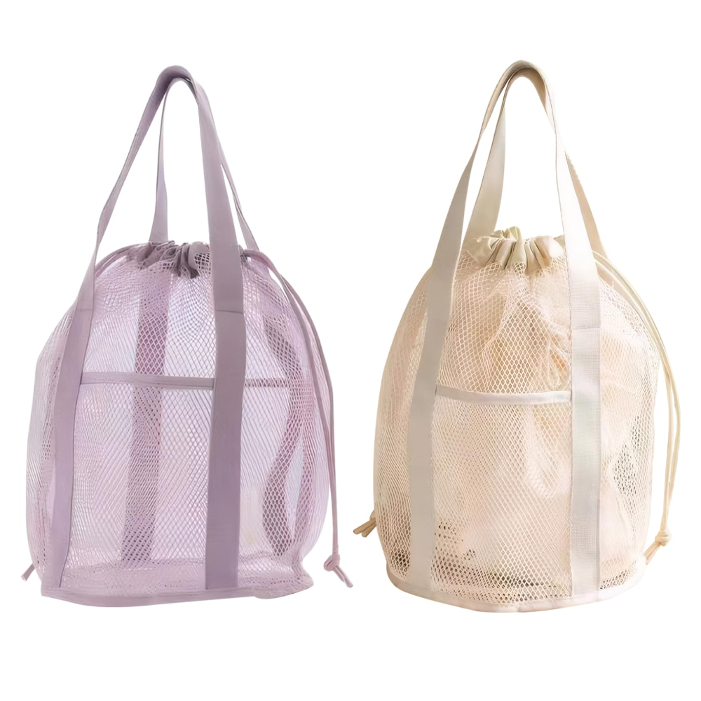 Handbags - Podróżna kosmetyczka z siatki, ażurowa, składana,