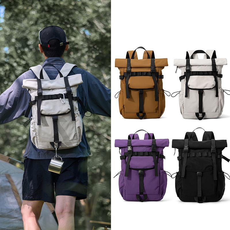 Foldable Rolling Luggage Bag - Nowy męski plecak podróżny z rolowanym