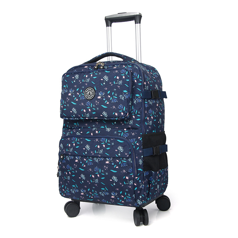Foldable Rolling Luggage Bag - Damska wózek podróżny walizka damska na