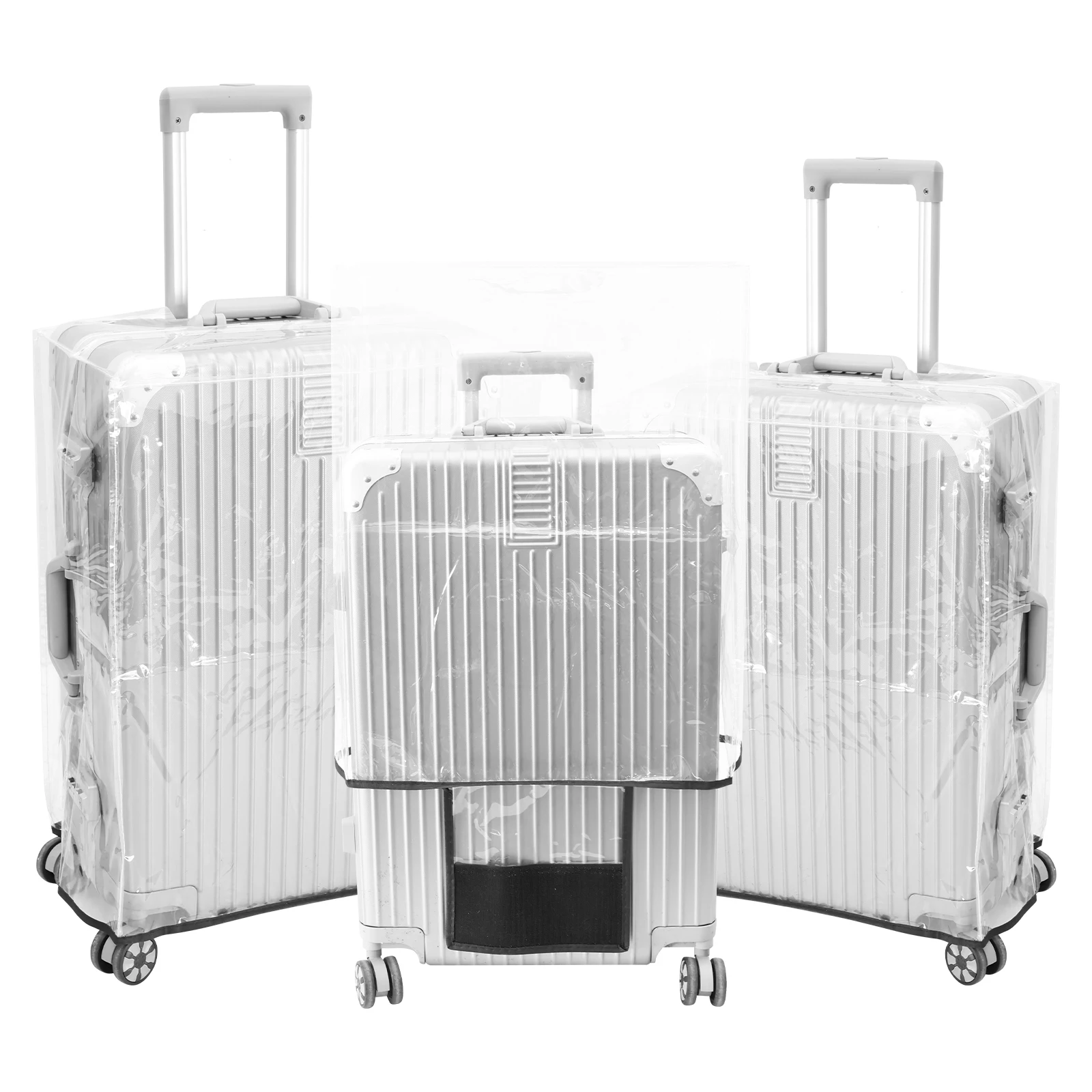 Luggage Protective Cover Transparent - 3 szt. Przezroczyste pokrowce ochronne na
