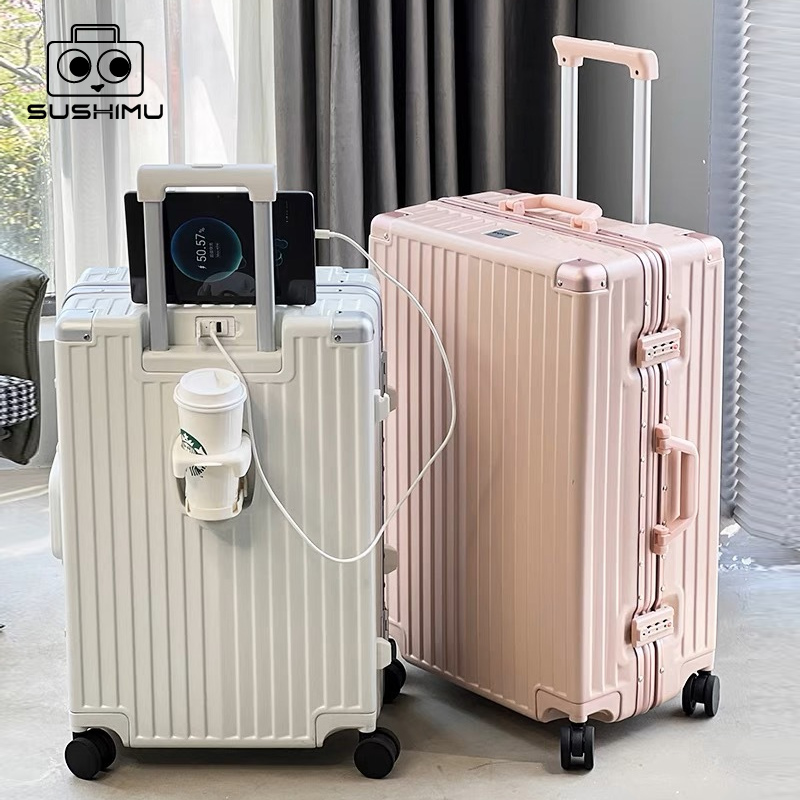 Spinner Wheel Rolling Suitcase 20 Inch - SUSHIMU Bagaż podręczny z uchwytem na