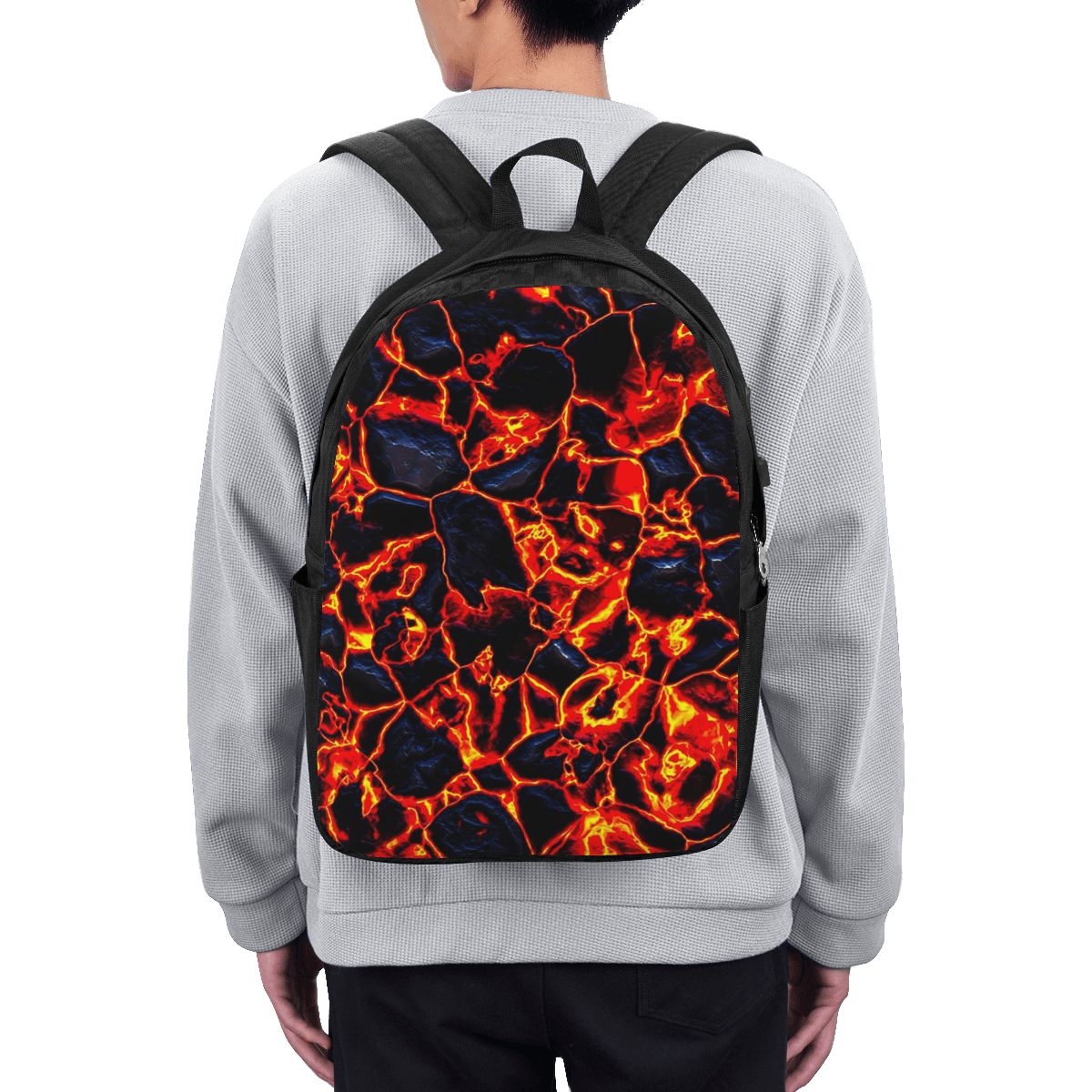 Travel Bags - Plecak na laptopa z motywem lawy,