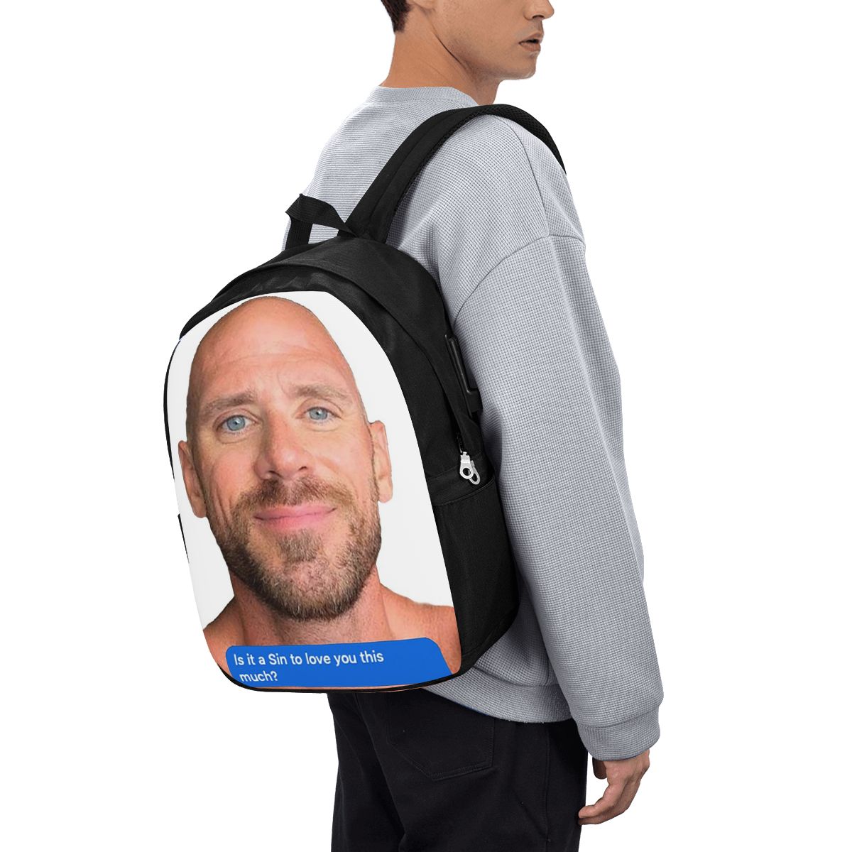 Handbags - Plecak Johnny Sins z motywem flirtującego