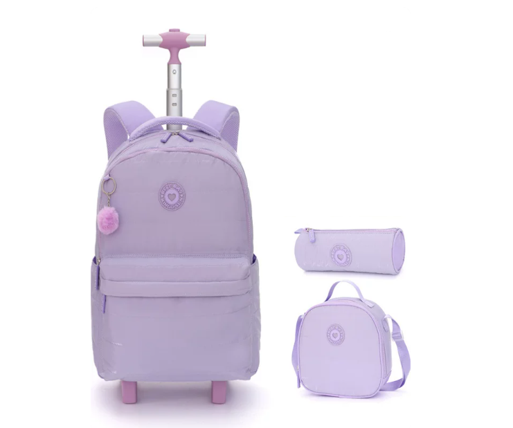 Foldable Rolling Luggage Bag - Plecak szkolny na kółkach 18 cali,