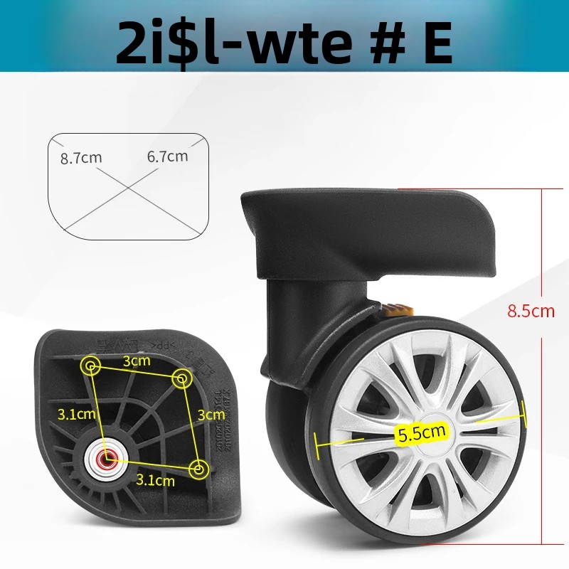 Silent Replacement Luggage Wheels - Walizka Red Eagle L-W z uniwersalnymi