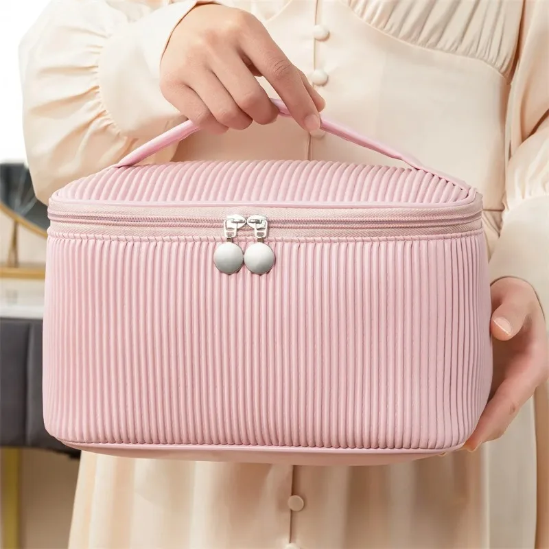 Cosmetic Bags - Urocza kosmetyczka z ekoskóry w jednolitym