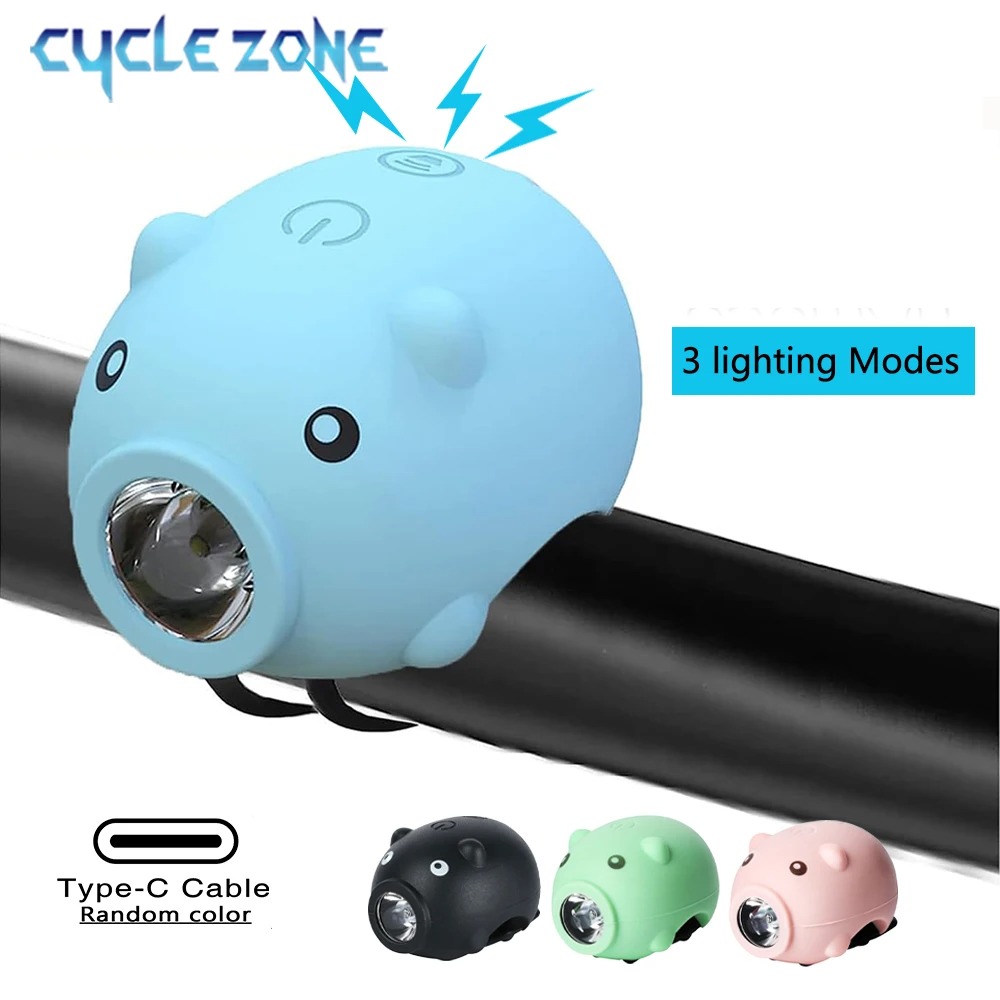 Kids Ride On Suitcase Scooter - Urocza lampka rowerowa w kształcie świnki