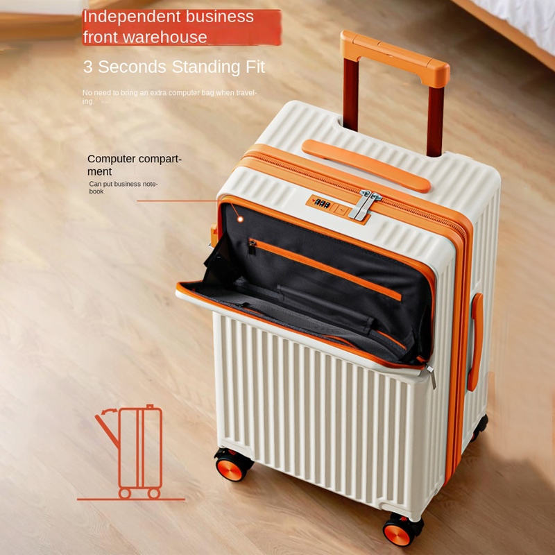 Front Opening Laptop Luggage 24 Inch - Stylowa walizka podróżna 20-24 cale, torba