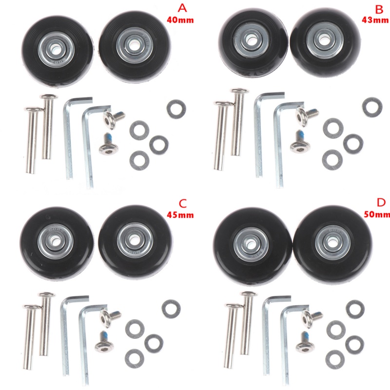Silent Replacement Luggage Wheels - 1Zestaw OD 40-54mm Części do walizek