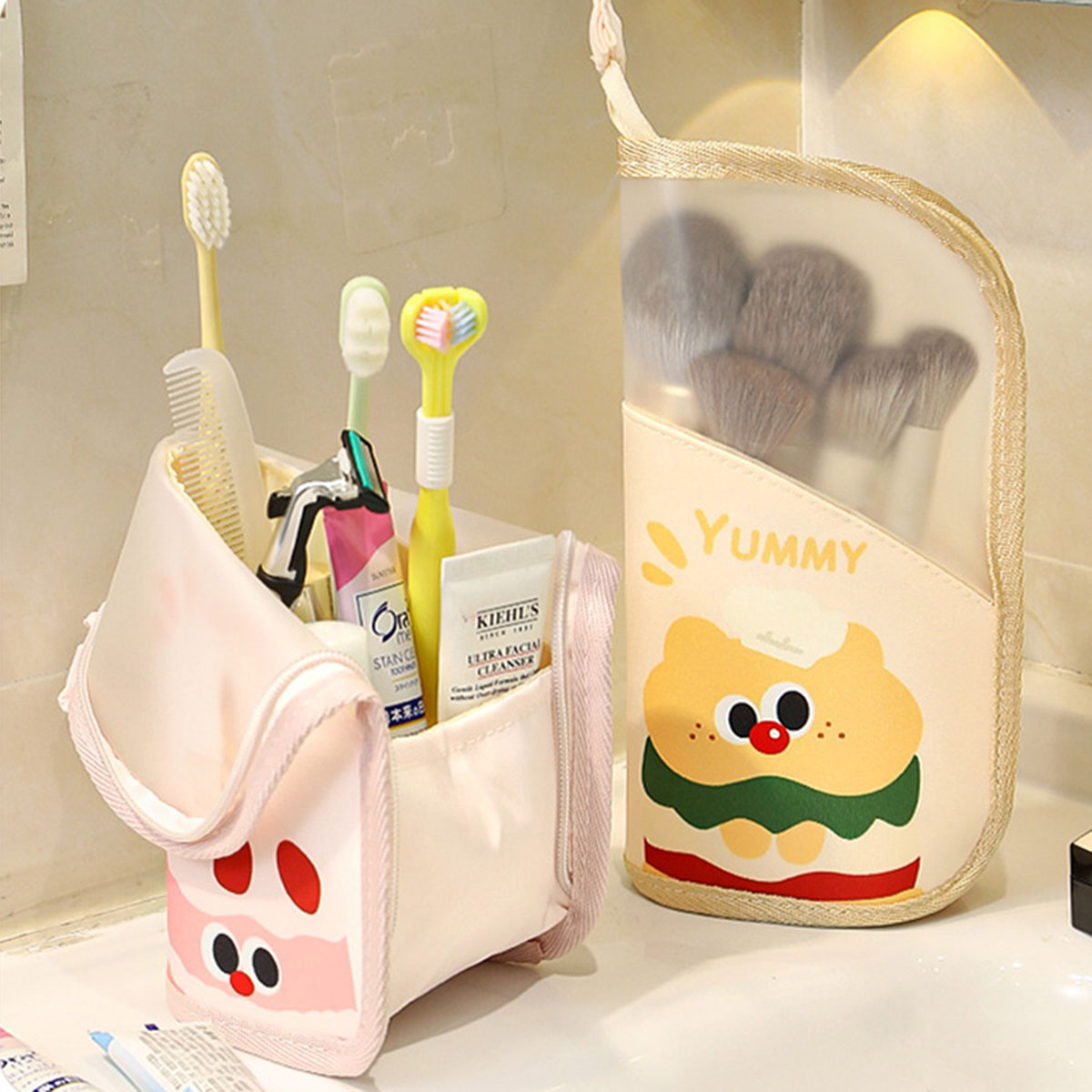 Cosmetic Bags - 1 szt. Kosmetyczka Podróżna Stojąca Torba