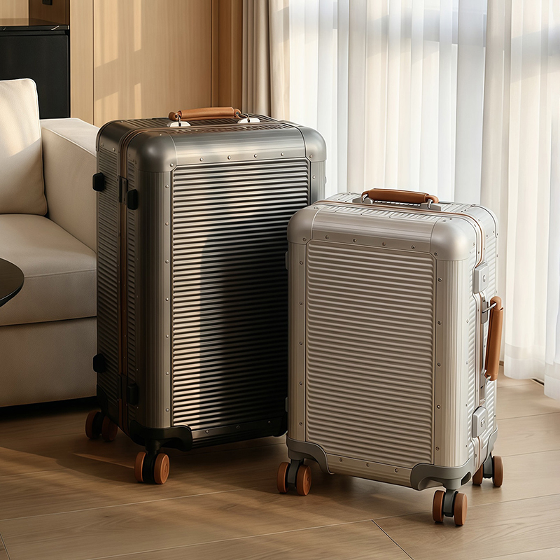Aluminum Frame Carry On Luggage - Duża, modna walizka na kółkach z