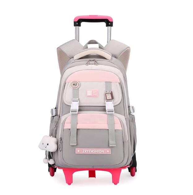 Foldable Rolling Luggage Bag - Plecak podróżny na kółkach dla dziewcząt,