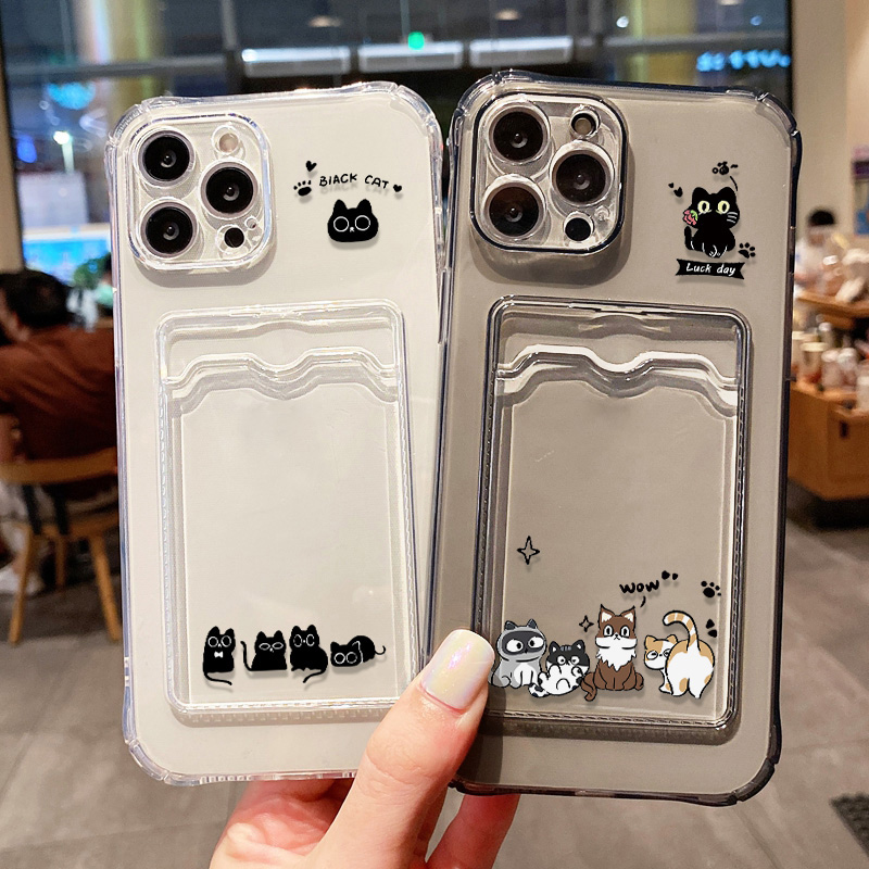 Wallets - Etui na telefon Cute Black Cat