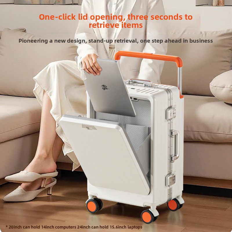 Front Opening Laptop Luggage 24 Inch - Walizka podróżna z aluminiową ramą 20/24/26