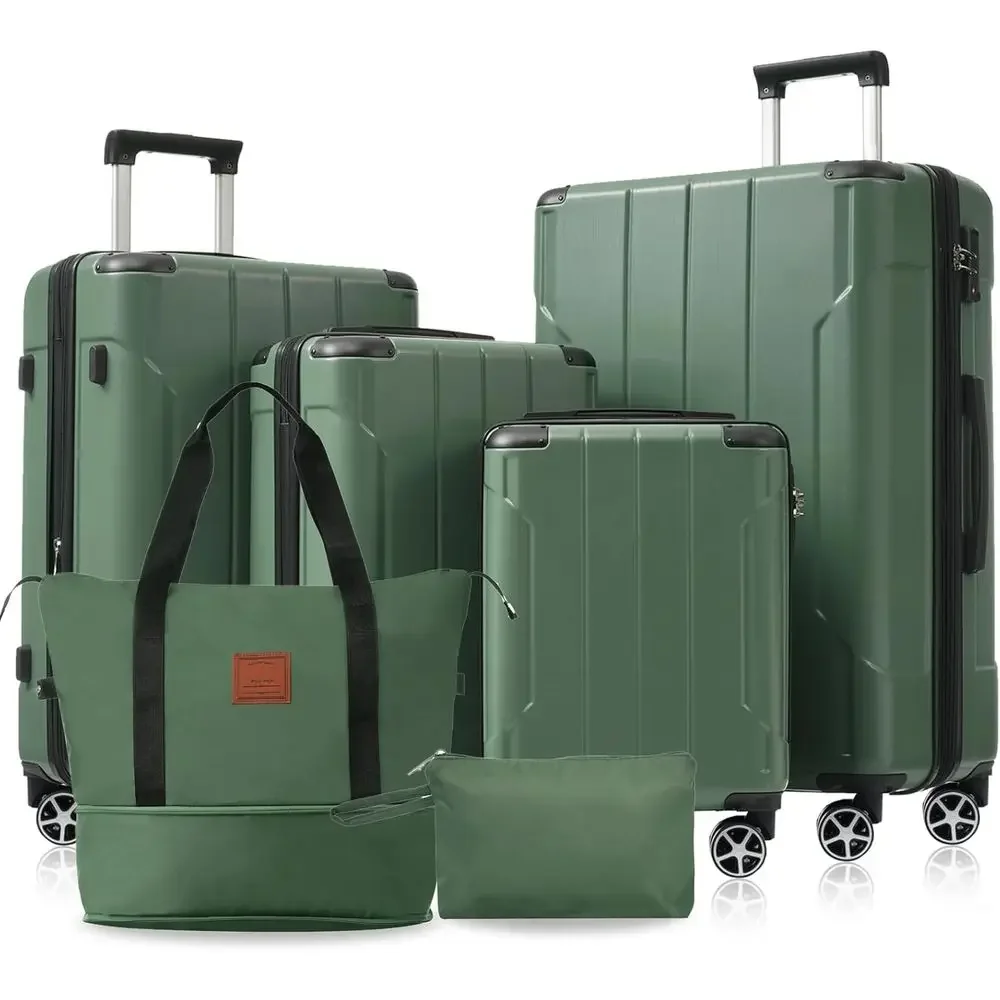 Expandable Hard Shell Luggage Set - 6-częściowy zestaw walizek z twardą skorupą,