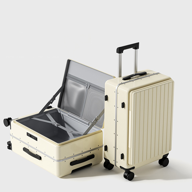 Aluminum Frame Carry On Luggage - Walizka z bocznym otwieraniem, model 2025,