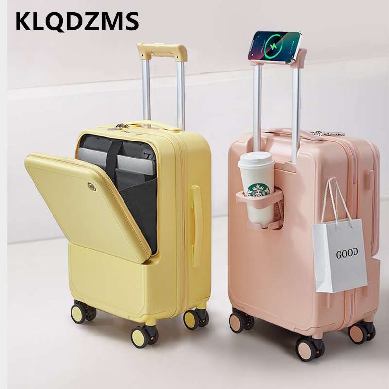 KLQDZMS walizka z ramą alumini – Front Opening Laptop Luggage 24 Inch recenzja i cena