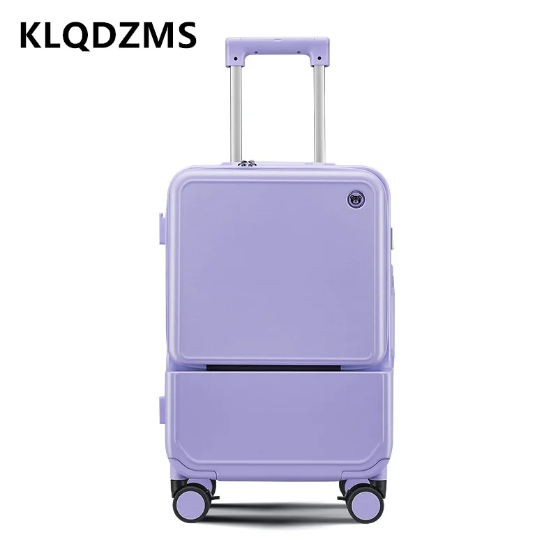 KLQDZMS walizka z ramą alumini – Front Opening Laptop Luggage 24 Inch recenzja i cena