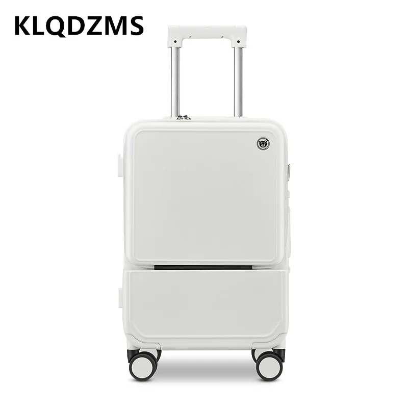 KLQDZMS walizka z ramą alumini – Front Opening Laptop Luggage 24 Inch recenzja i cena