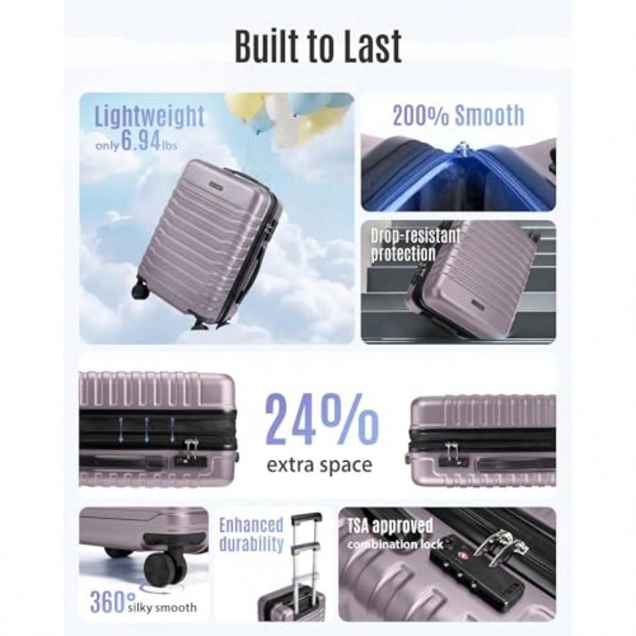 Rozkładana walizka podręczna 2 – Spinner Wheel Rolling Suitcase 20 Inch recenzja i cena