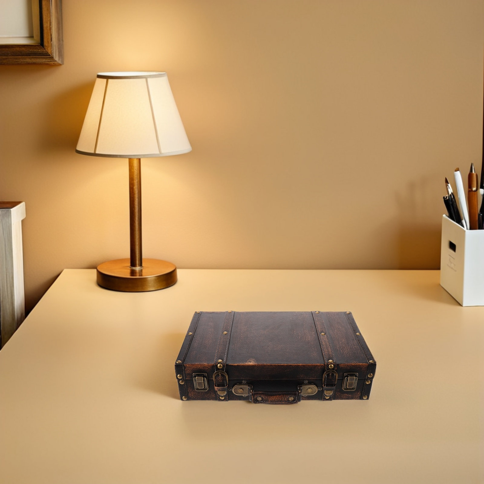 Walizka vintage jako rekwizyt  – Retro Vintage Trunk Suitcase recenzja i cena