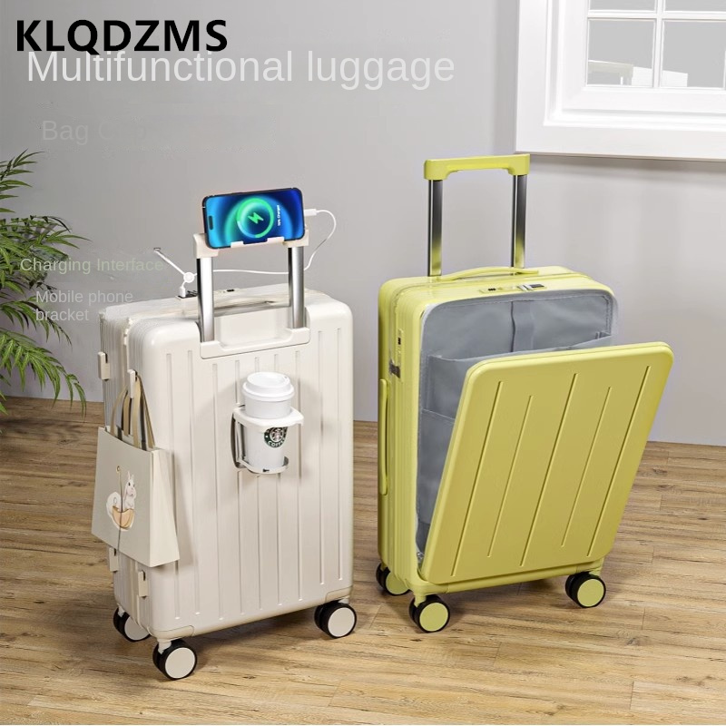 Walizka KLQDZMS wysokiej jakoś – Front Opening Laptop Luggage 24 Inch recenzja i cena