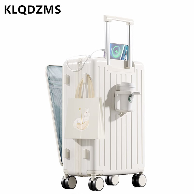 Walizka KLQDZMS wysokiej jakoś – Front Opening Laptop Luggage 24 Inch recenzja i cena