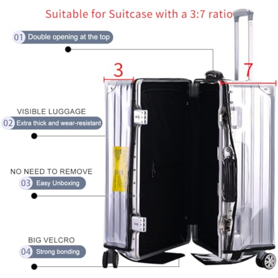 Przezroczysta osłona na walizk – Luggage Protective Cover Transparent recenzja i cena
