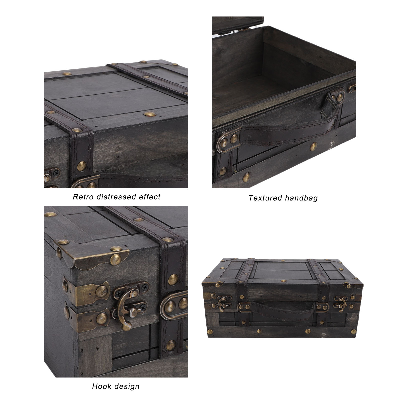 Drewniana skrzynia do przechow – Retro Vintage Trunk Suitcase recenzja i cena