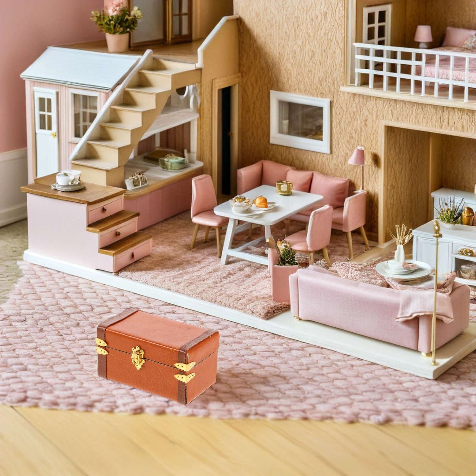 Miniaturowa walizka podróżna w – Retro Vintage Trunk Suitcase recenzja i cena