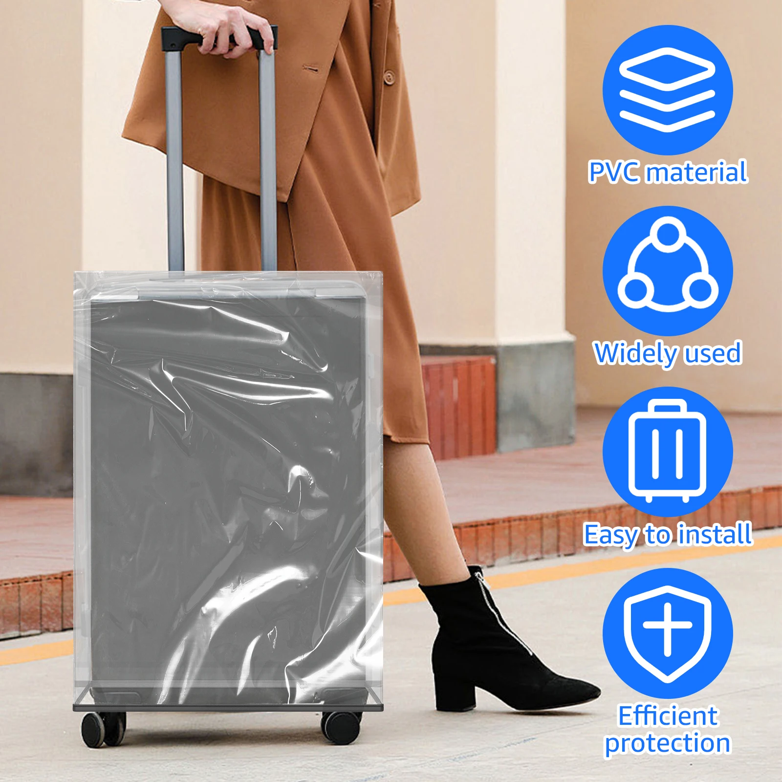 3 szt. Przezroczyste pokrowce  – Luggage Protective Cover Transparent recenzja i cena
