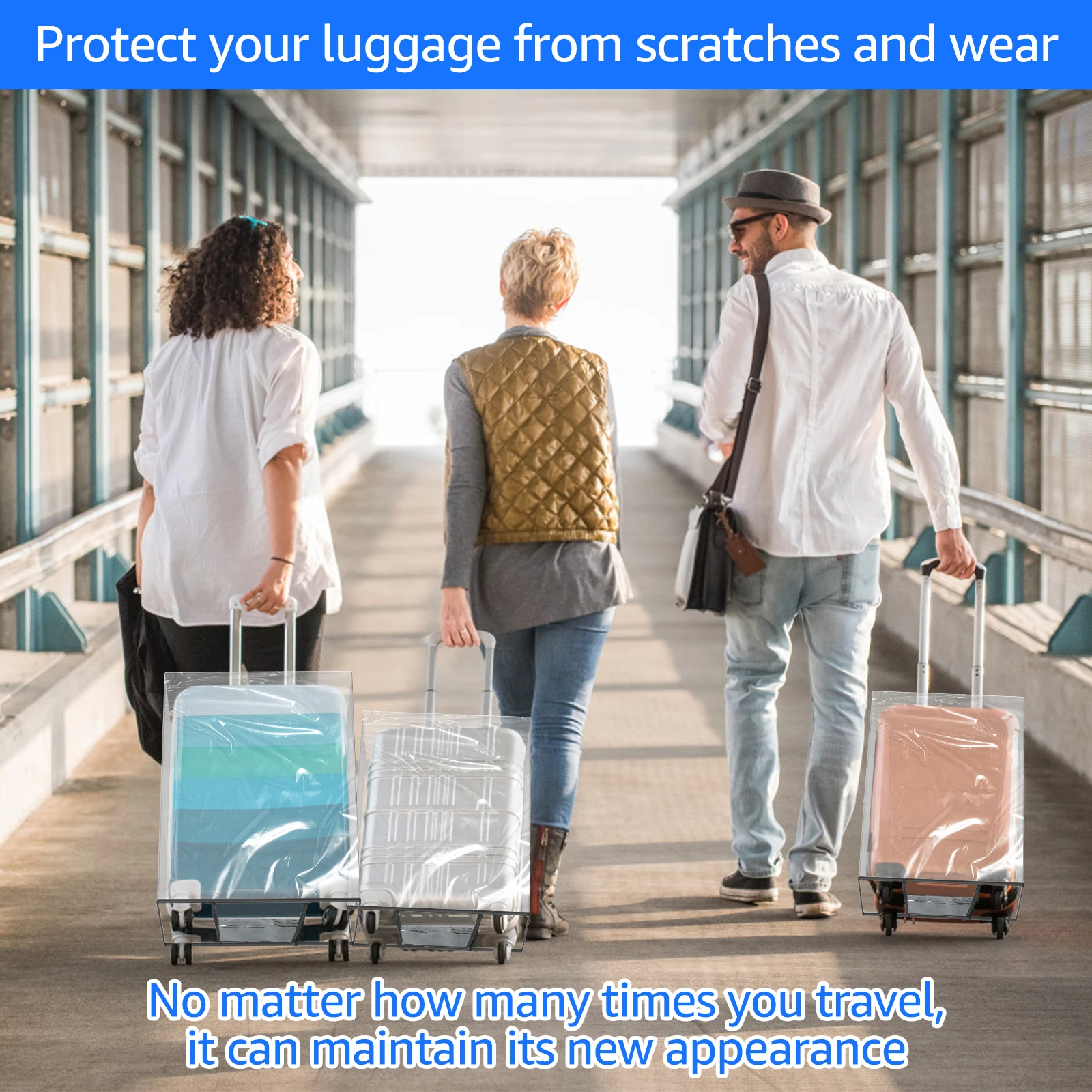3 szt. Przezroczyste pokrowce  – Luggage Protective Cover Transparent recenzja i cena
