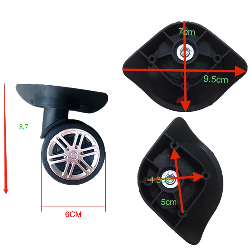 4 sztuk ciche uniwersalne koła – Silent Replacement Luggage Wheels recenzja i cena