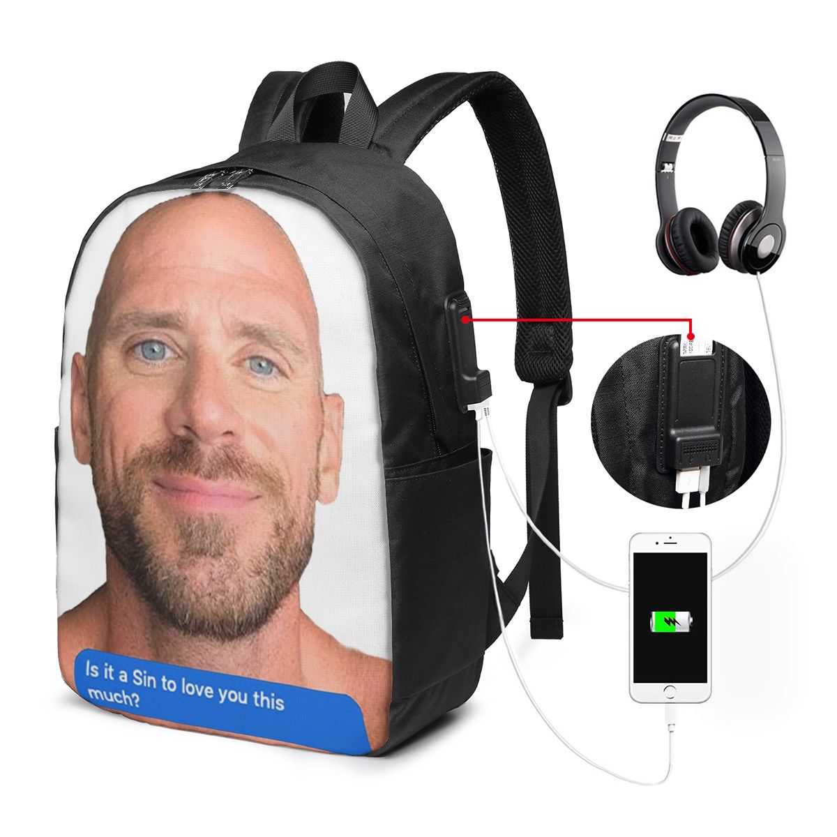 Plecak Johnny Sins z motywem f – Handbags recenzja i cena