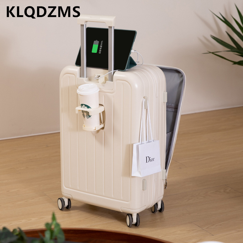 Wielofunkcyjna walizka KLQDZMS – Front Opening Laptop Luggage 24 Inch recenzja i cena