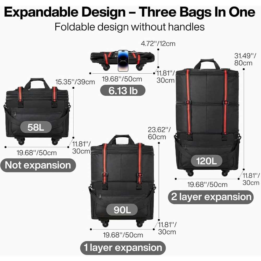 Rozkładana, składana torba pod – Foldable Rolling Luggage Bag recenzja i cena