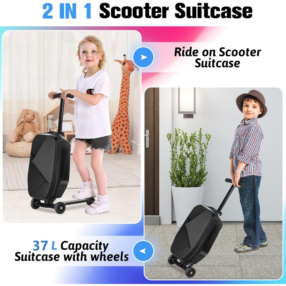 Walizka-skuter dla dzieci: Lek – Kids Ride On Suitcase Scooter recenzja i cena