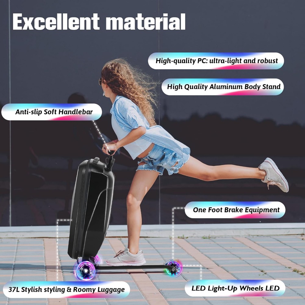 Walizka-skuter dla dzieci: Lek – Kids Ride On Suitcase Scooter recenzja i cena