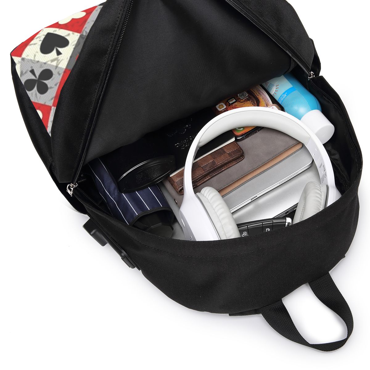 Plecak z nadrukiem kart do pok – Travel Bags recenzja i cena