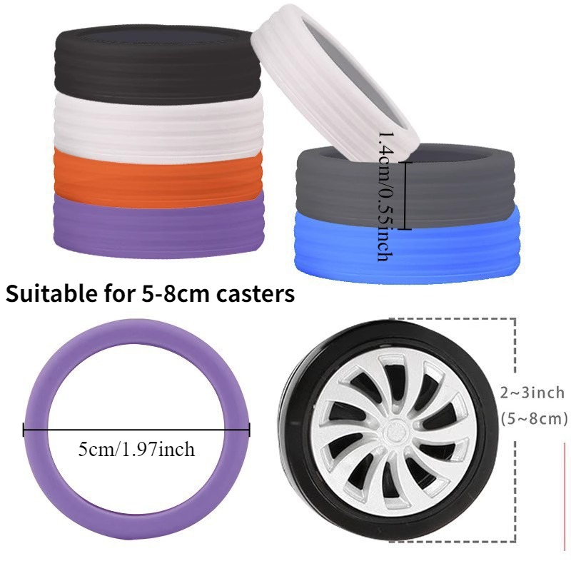 8 szt. Ciche gumowe nakładki n – Silent Replacement Luggage Wheels recenzja i cena