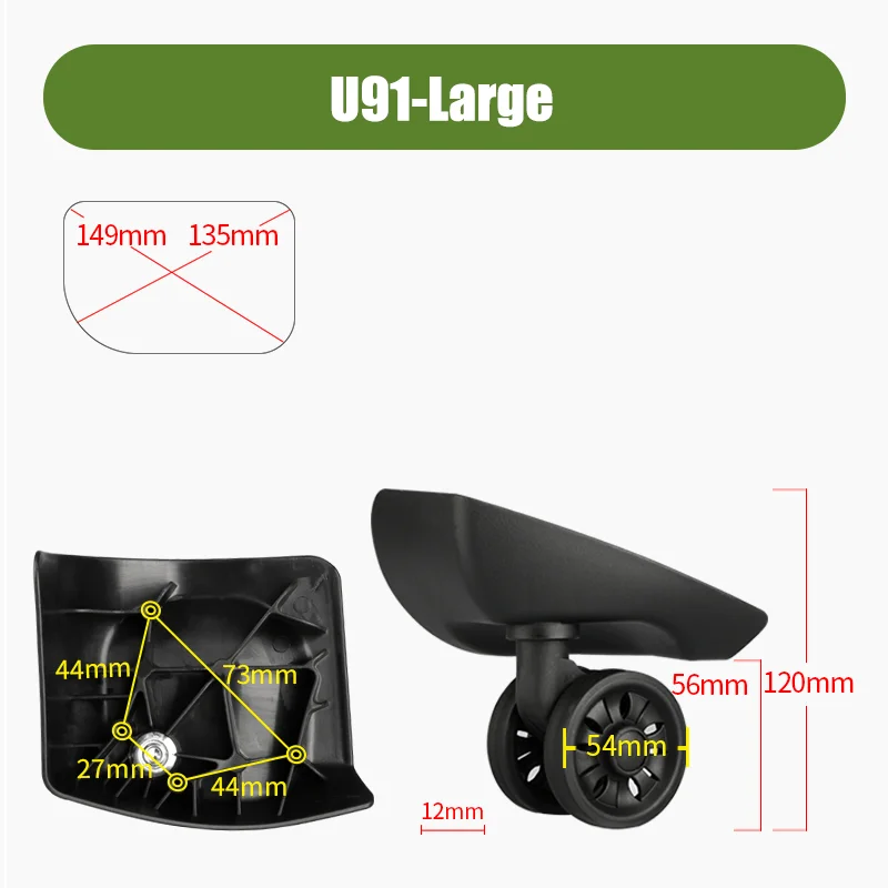Zestaw wymienny cichych kółek  – Silent Replacement Luggage Wheels recenzja i cena