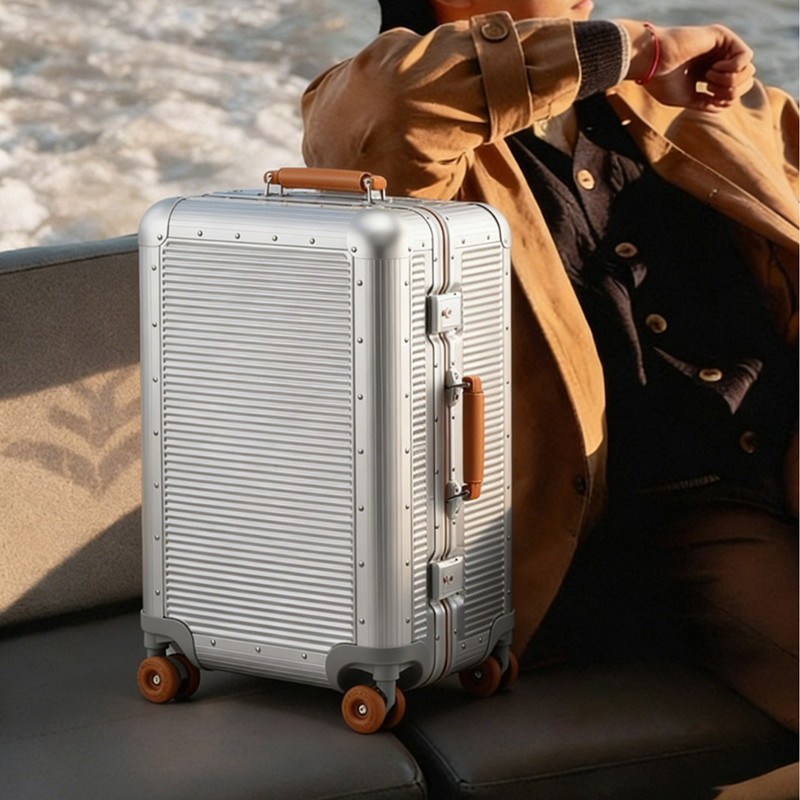 Duża, modna walizka na kółkach – Aluminum Frame Carry On Luggage recenzja i cena