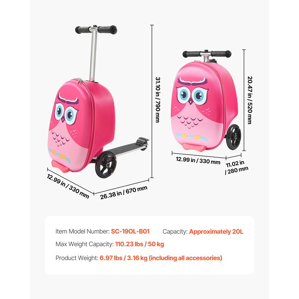 Walizka na kółkach dla dzieci  – Kids Ride On Suitcase Scooter recenzja i cena