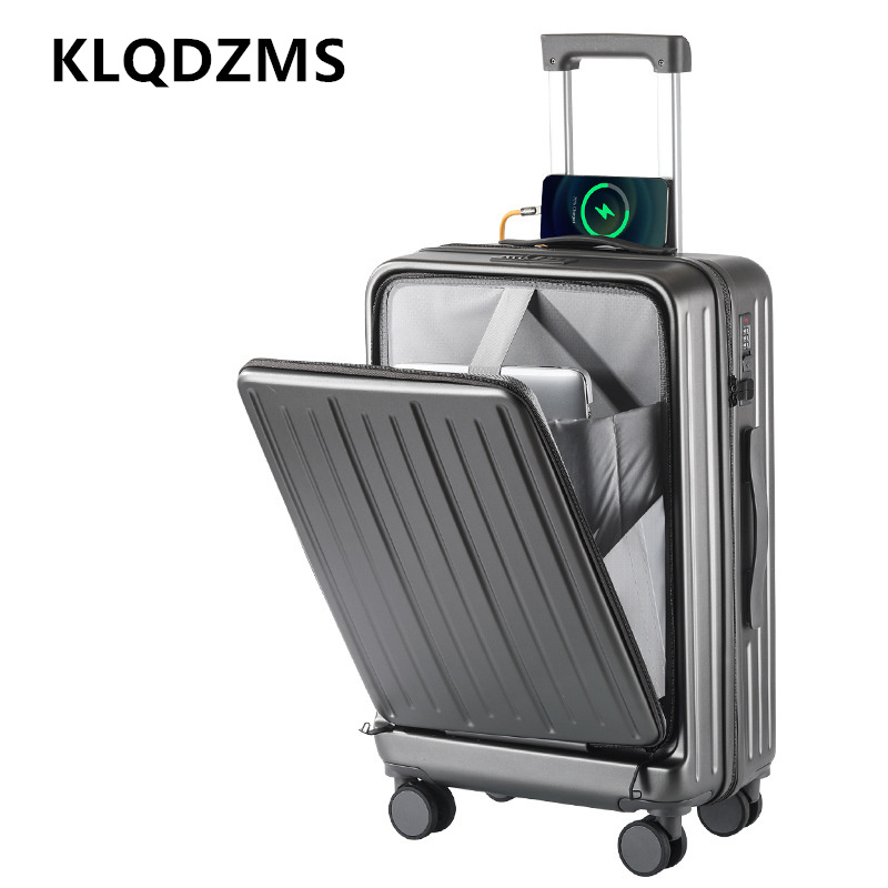 KLQDZMS 20-calowa walizka z ła – Front Opening Laptop Luggage 24 Inch recenzja i cena