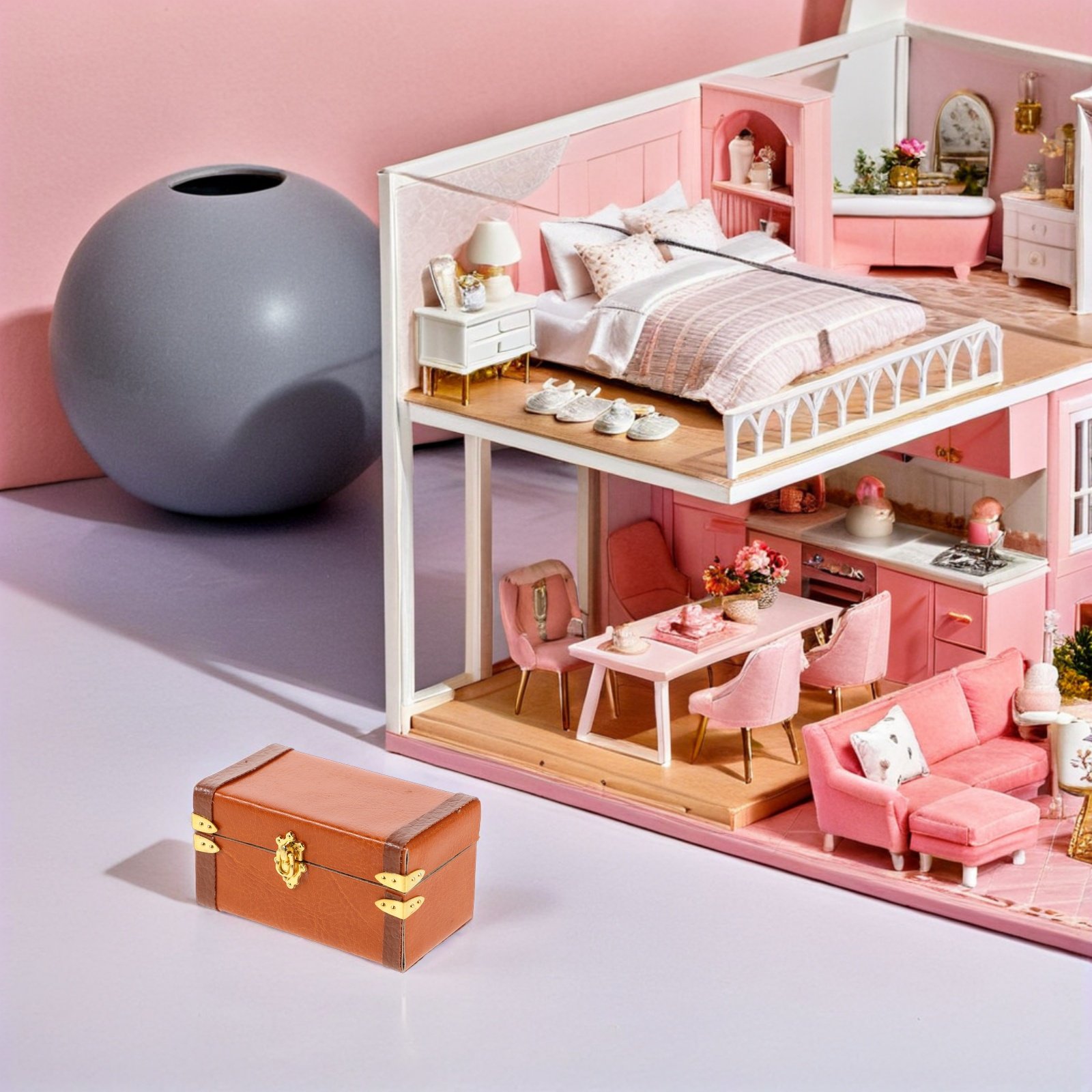 Miniaturowa walizka w stylu vi – Retro Vintage Trunk Suitcase recenzja i cena